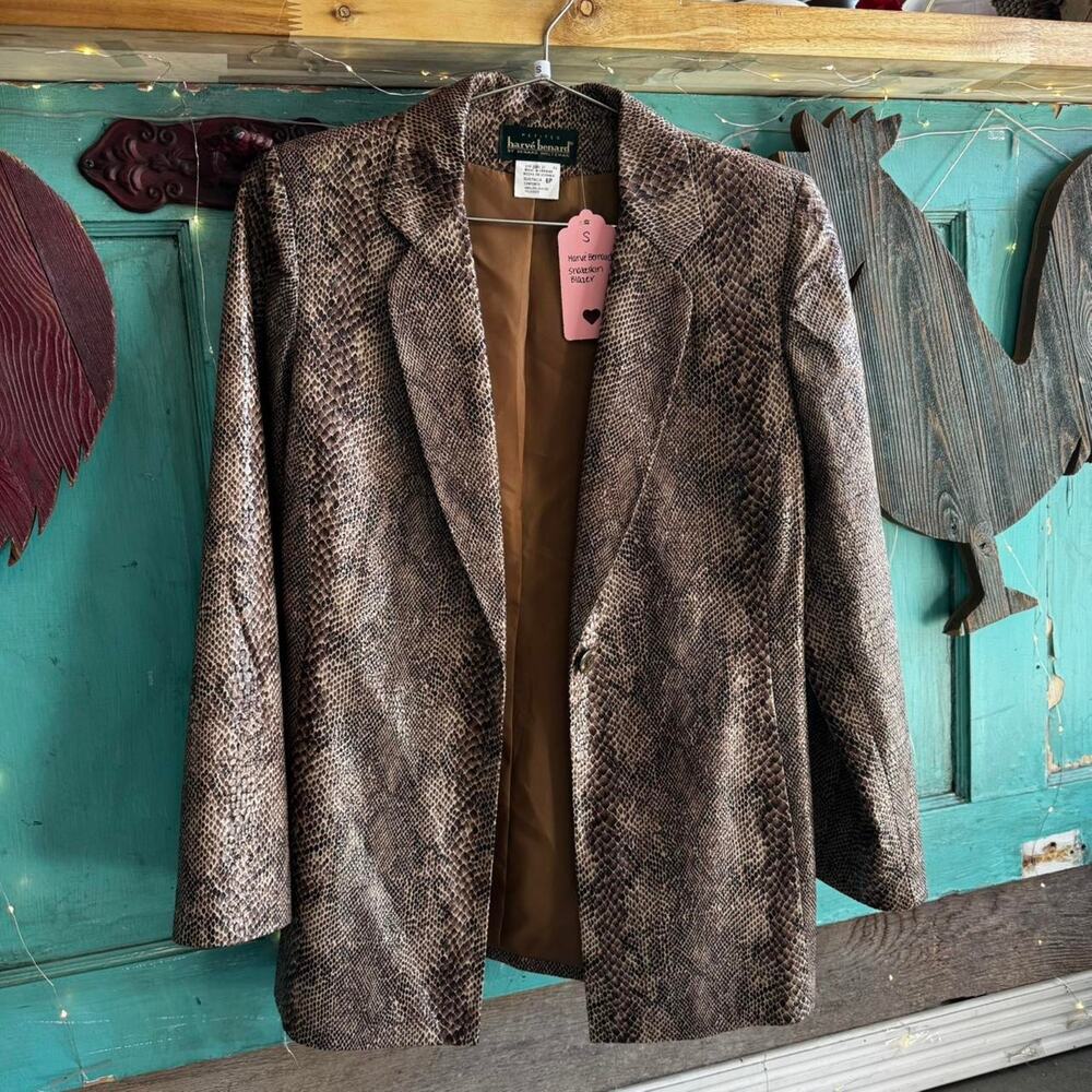 Harve Benard Faux Snakeskin Blazer -6P